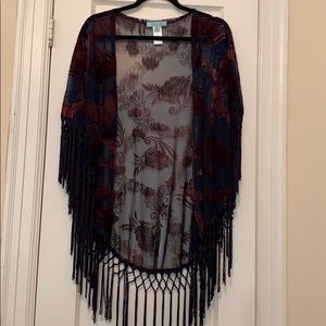 Fringe kimono